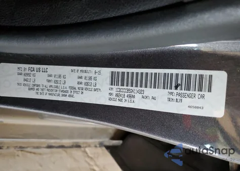 2016 Chrysler 200 C from USA, damaged, VIN 1C3CCCCB5GN114323
